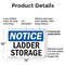 Signmission Ladder Storage, 14 in W x Rectangle, Plastic OS-2PACK-NS-P-1014-L-13948 - alternate 5